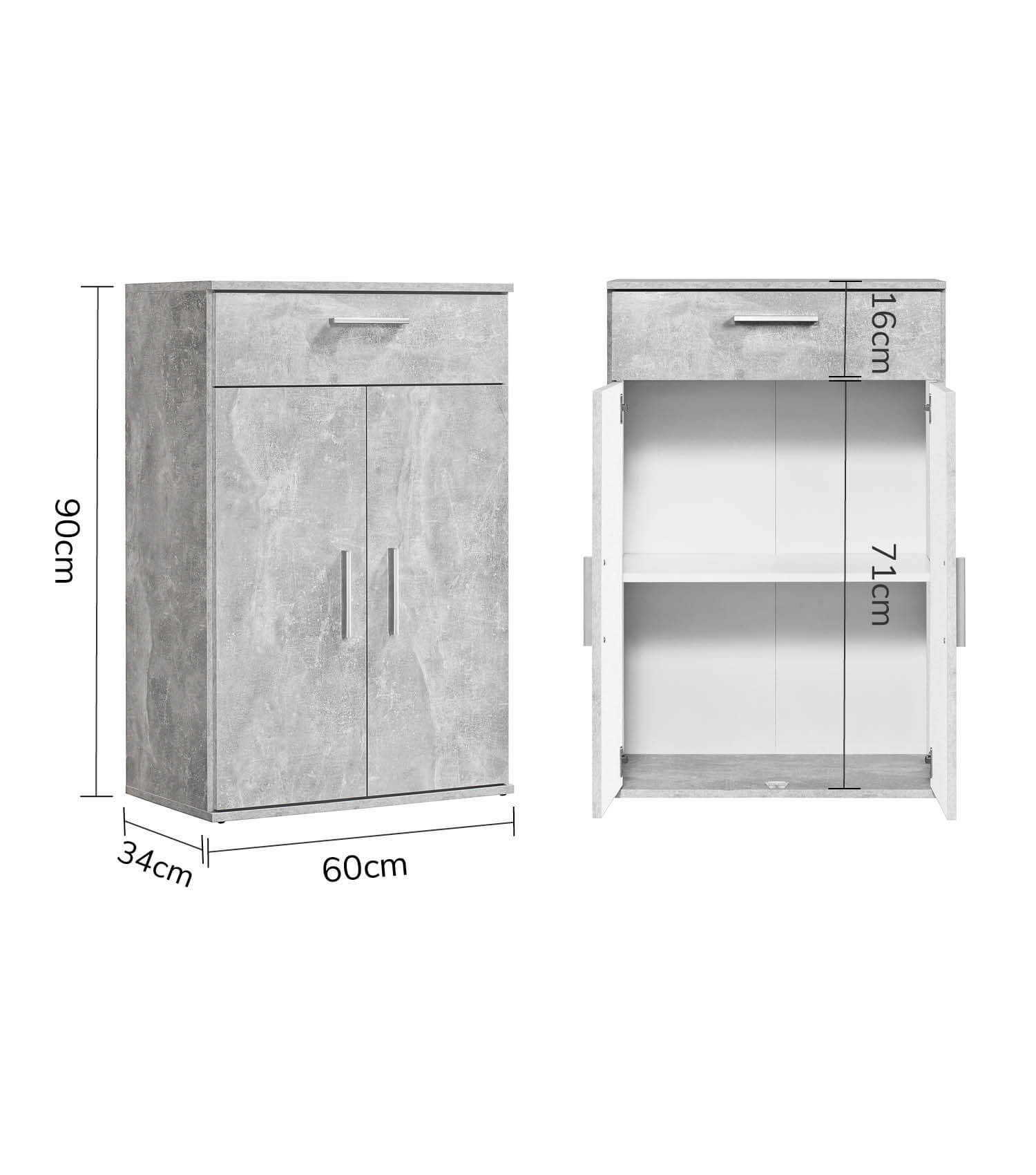 Armoire multifonction + tiroirs 'Der Praktische' classeur vestiaire à chaussures