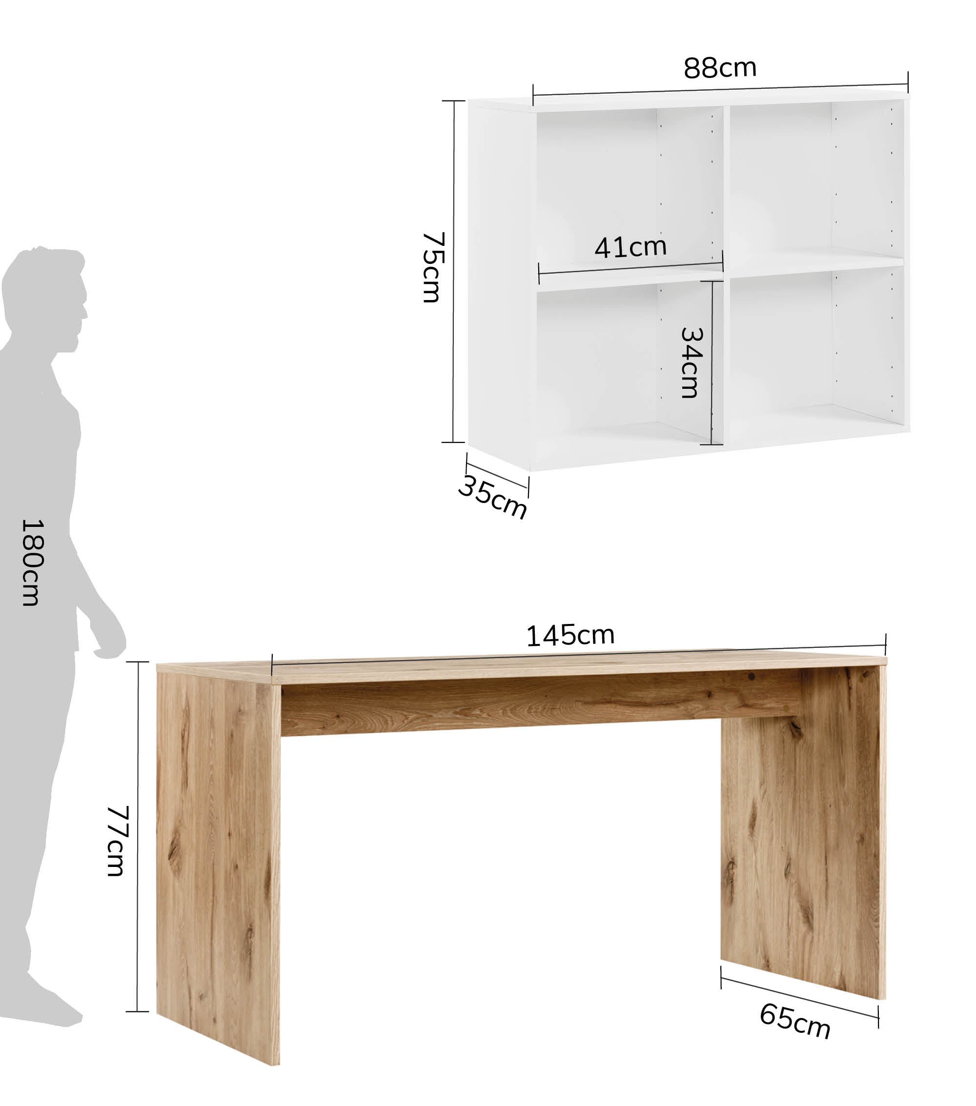 Bureau d'angle avec plateau de travail, table informatique pour enfant
