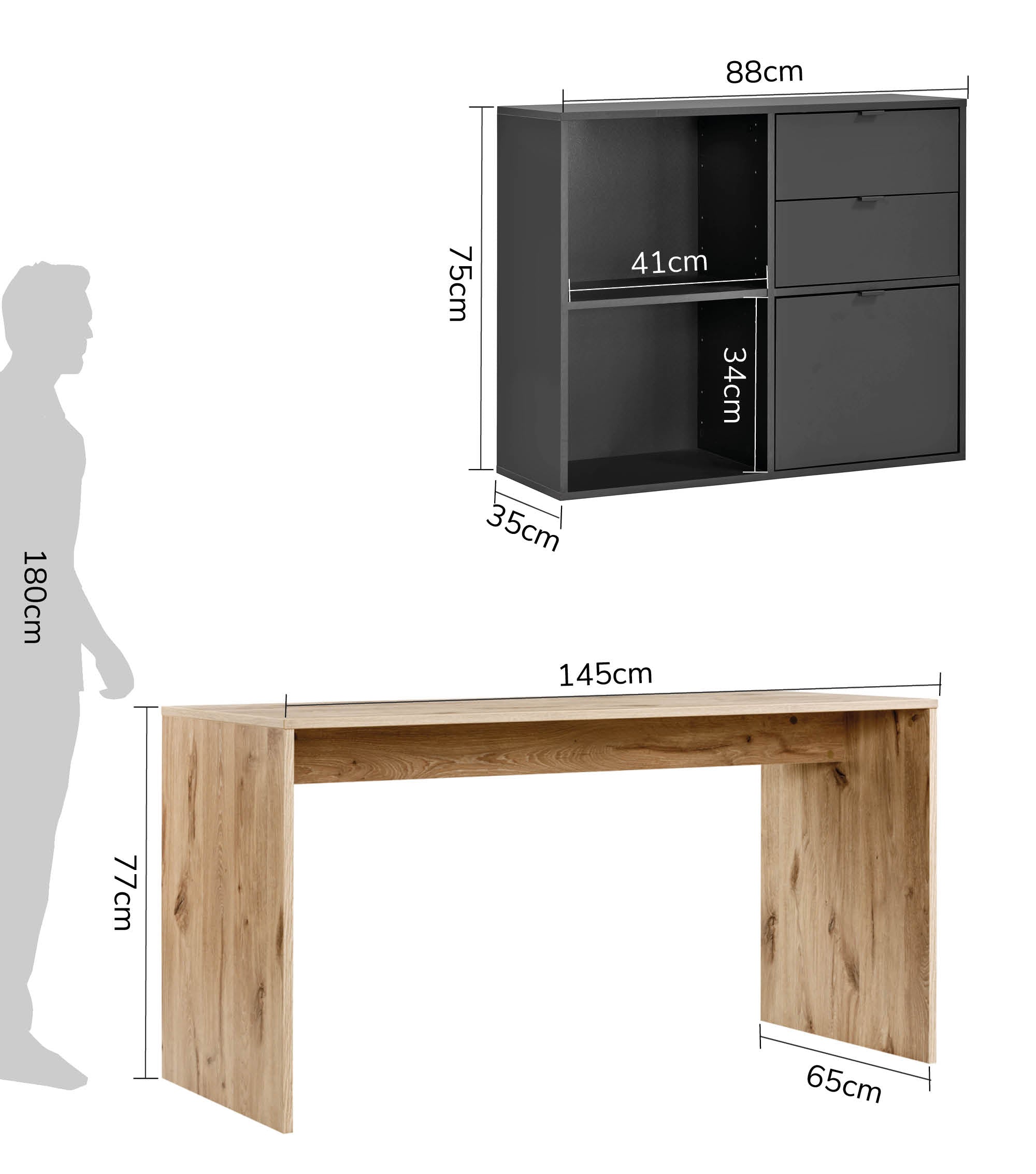 Bureau d'angle pour enfant - table informatique avec rangements