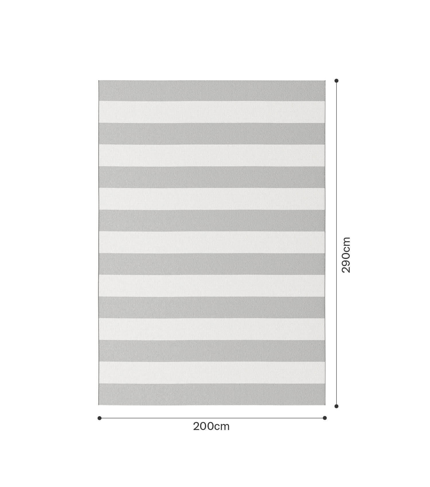 Tapis d'extérieur résistant aux intempéries ou tapis de salon gris 200x290 cm