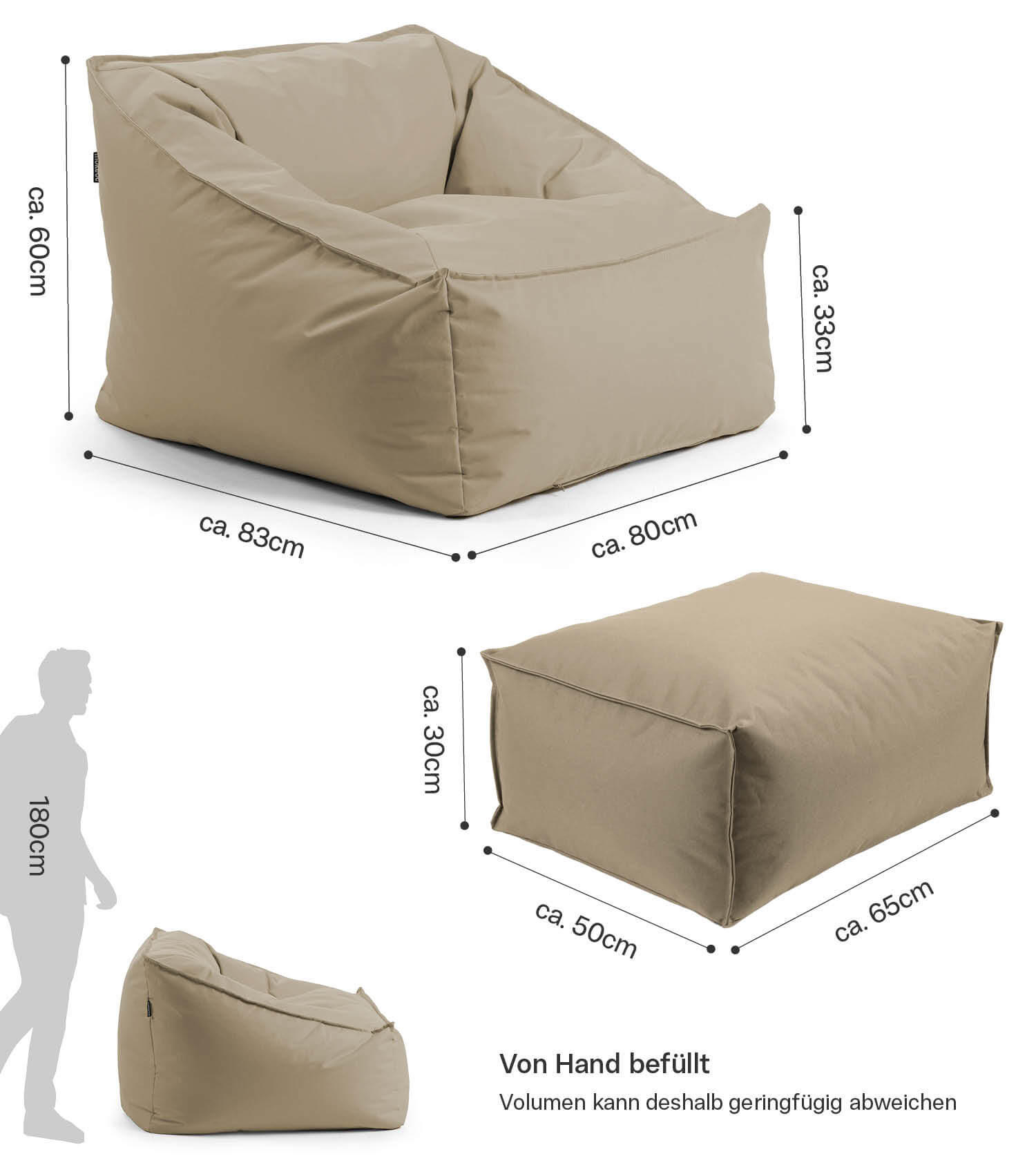 Pouf de jardin 'Der Sunnyboy'