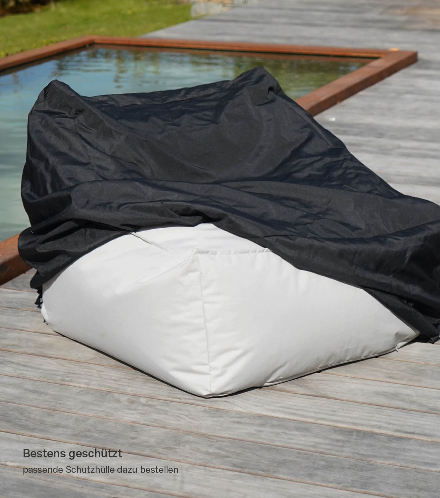 Pouf de sol confortable bean bag en sable, idéal pour la détente