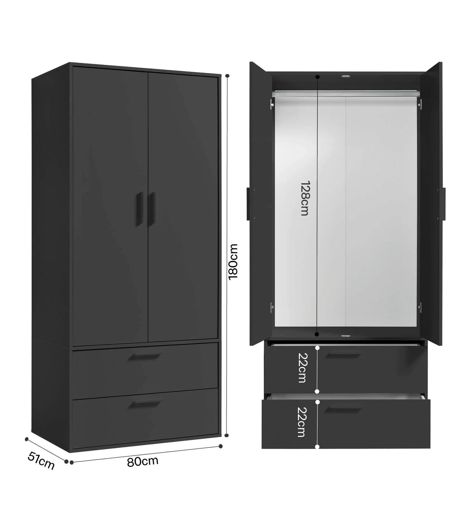 Armoire enfant pour chambre à coucher, style contemporain