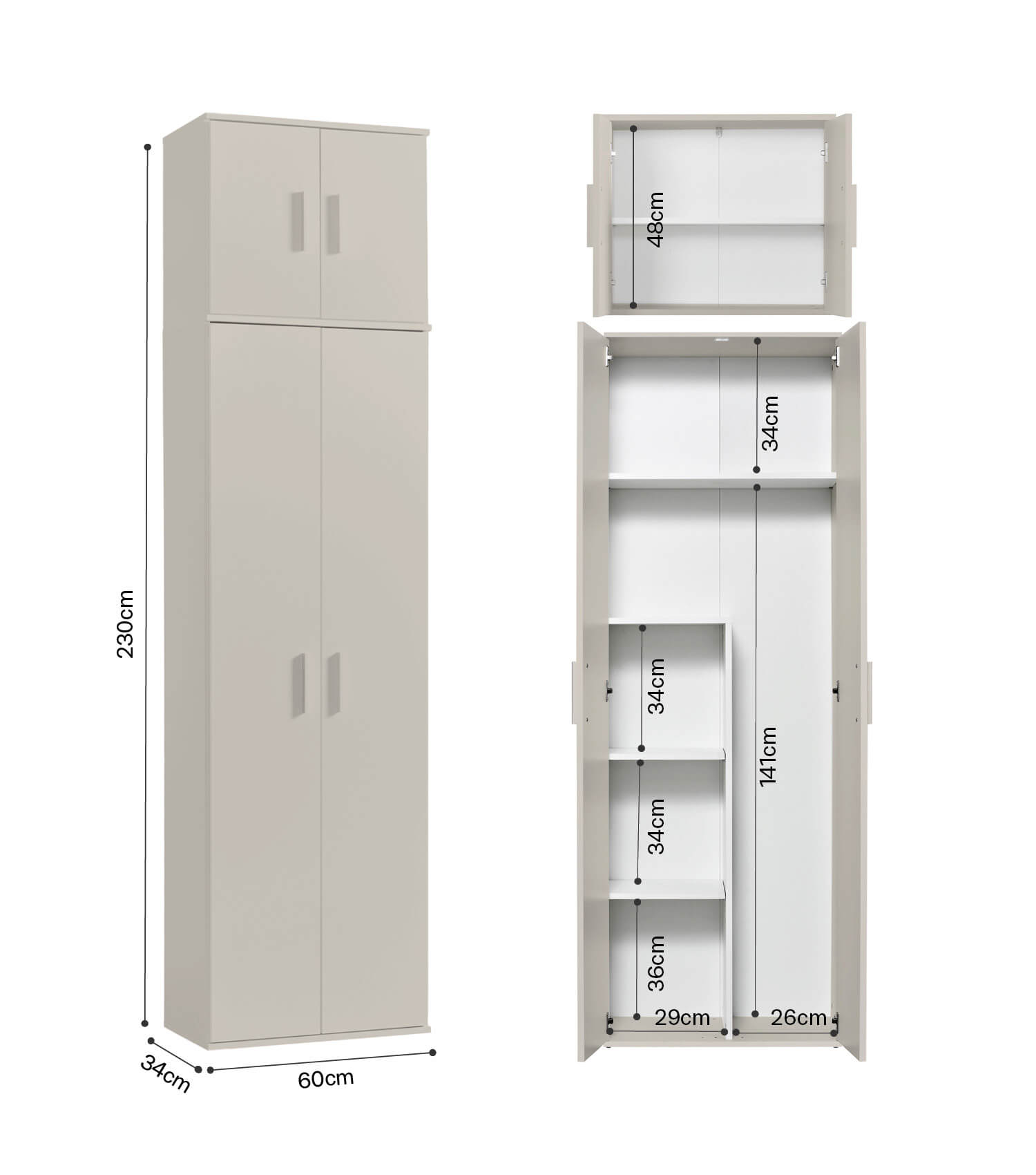 Armoire polyvalente haute chaussures entrée couloir