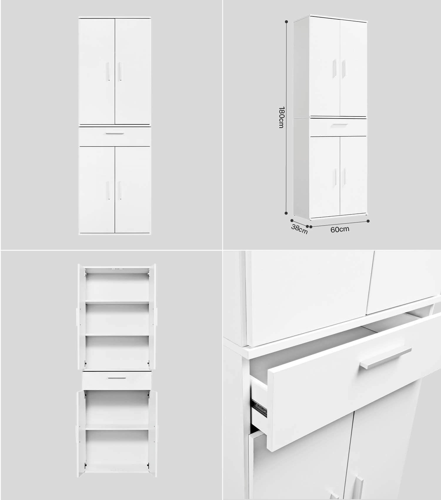 Set d'armoires polyvalentes, paroi de rangement, armoires de bureau, armoires polyvalentes