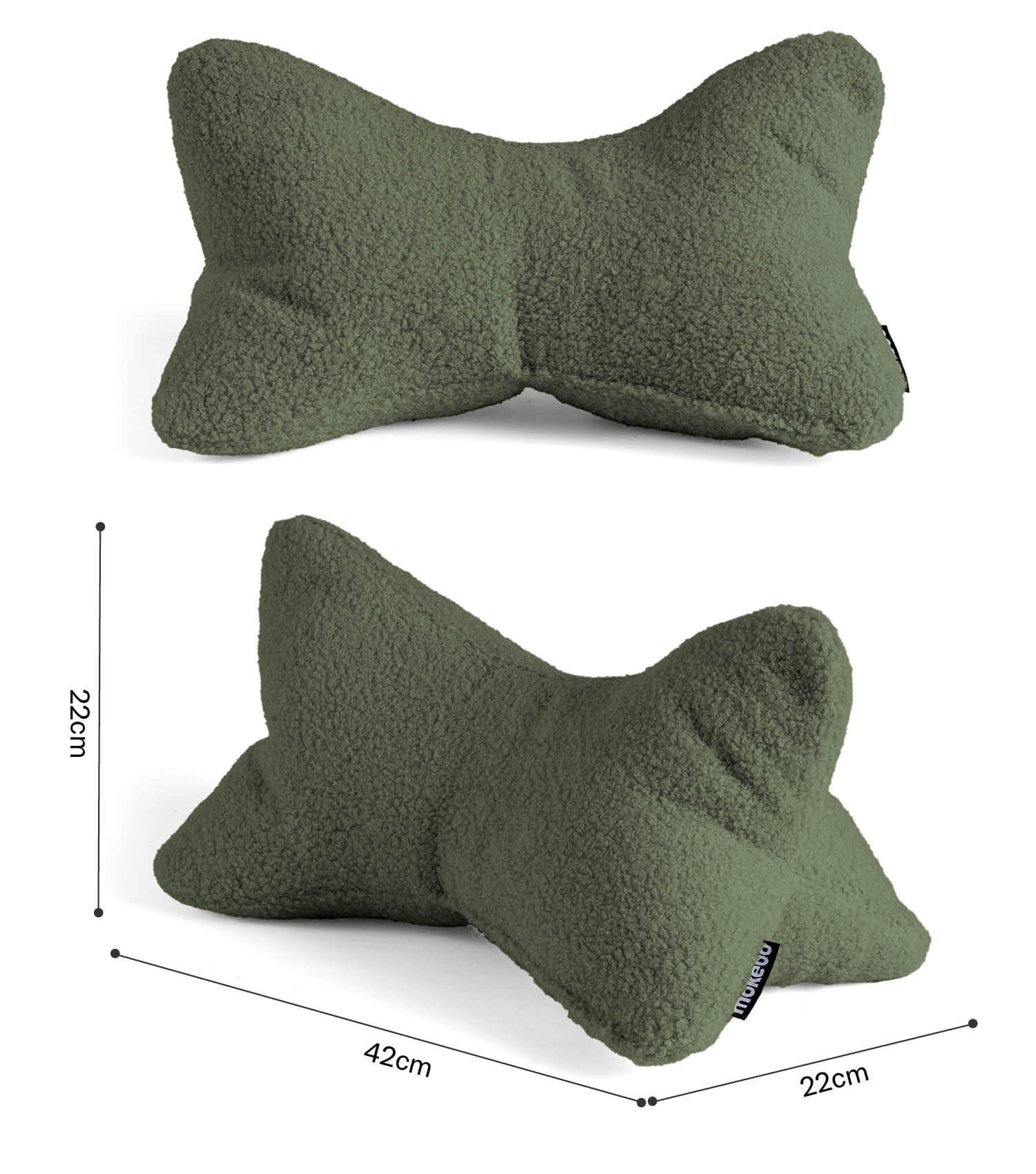 Coussin de lecture en forme d'os pour soutenir le cou et le dos