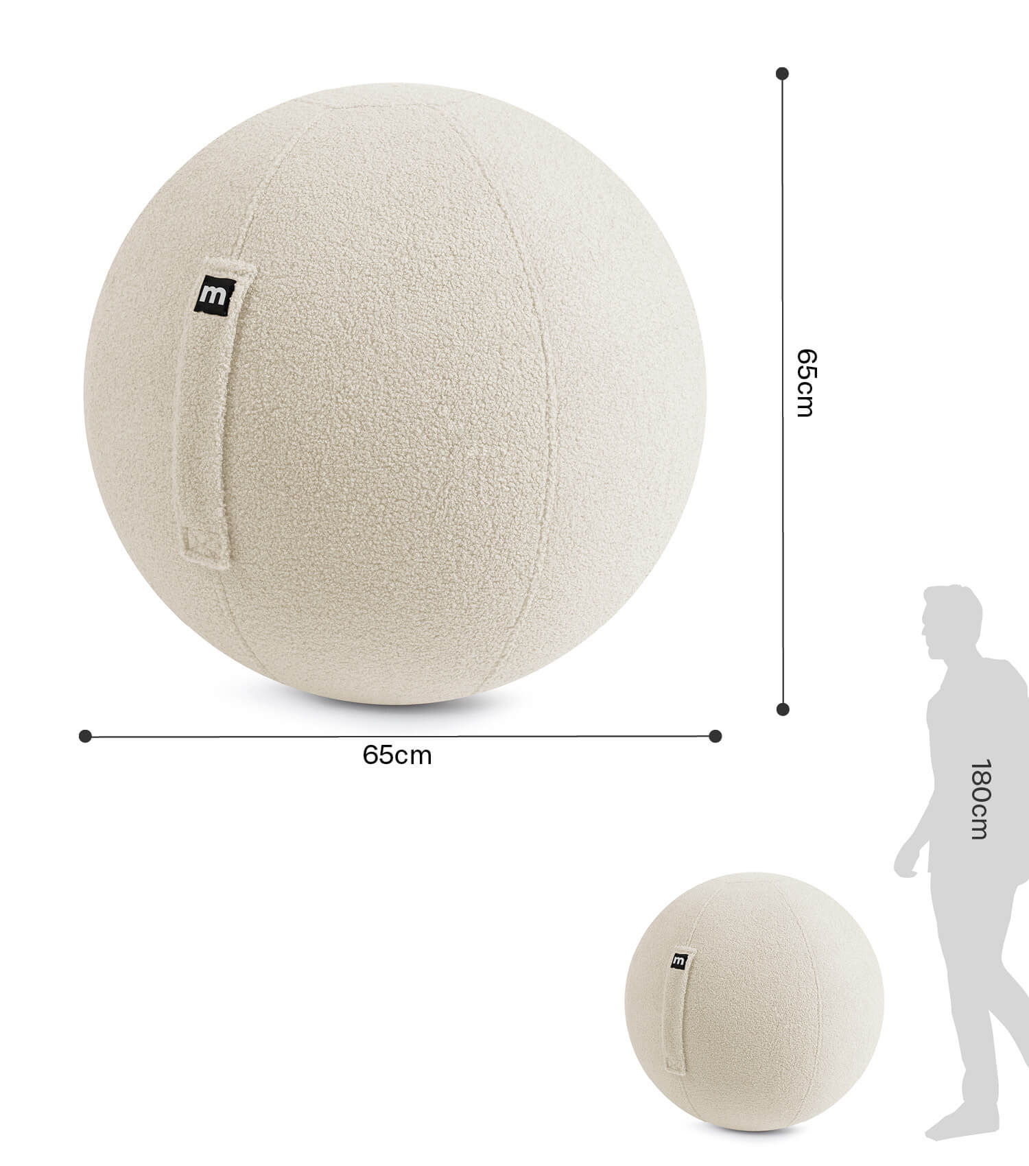 Ballon de bureau ergonomique en tissu, ballon d'exercice pour le travail, siège actif Pezziball