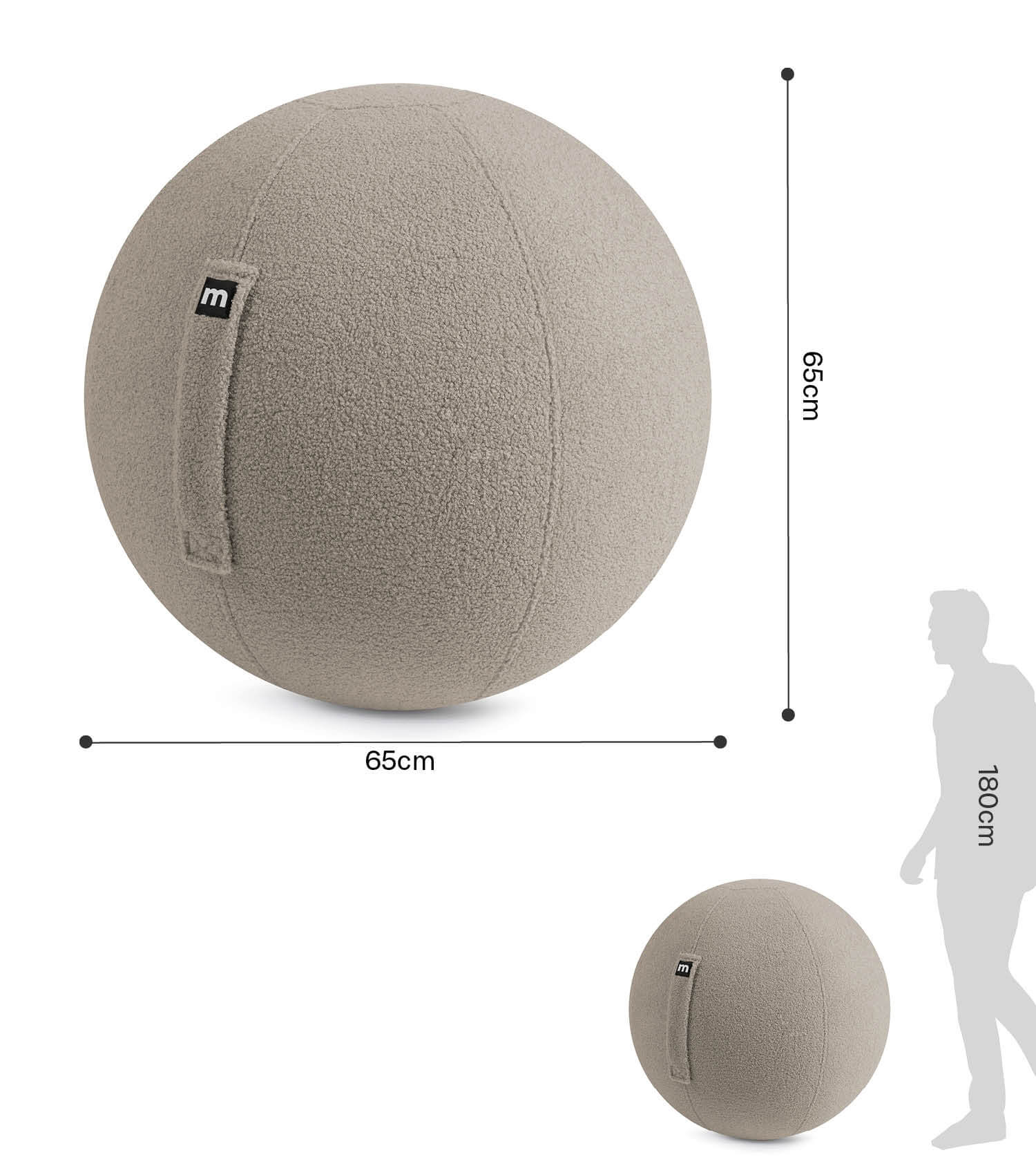 Ballon de siège en tissu ergonomique pour le bureau, ballon de gym Pezziball